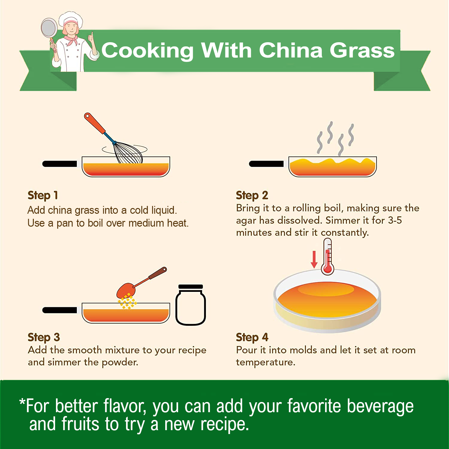 Brew Lab China Grass Vegan Gelatin Alternative | Plant-Based | Perfect for Making Jelly China Grass Powder(100gm)