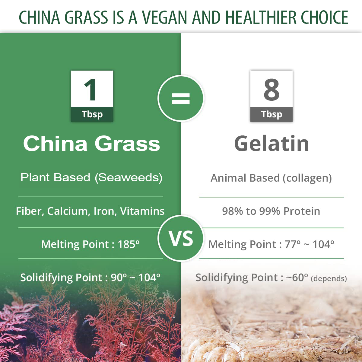 Brew Lab China Grass Vegan Gelatin Alternative | Plant-Based | Perfect for Making Jelly China Grass Powder(100gm)