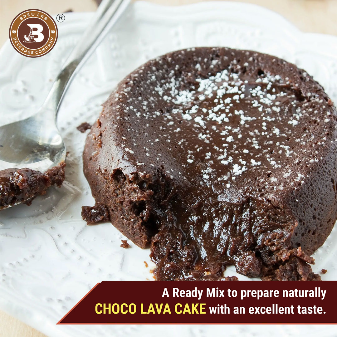 Brew Lab Choco Lava Cake Mix || Great Taste Instant Cake Mix Quick & Easy Preparation || Topping Powder-75 gm