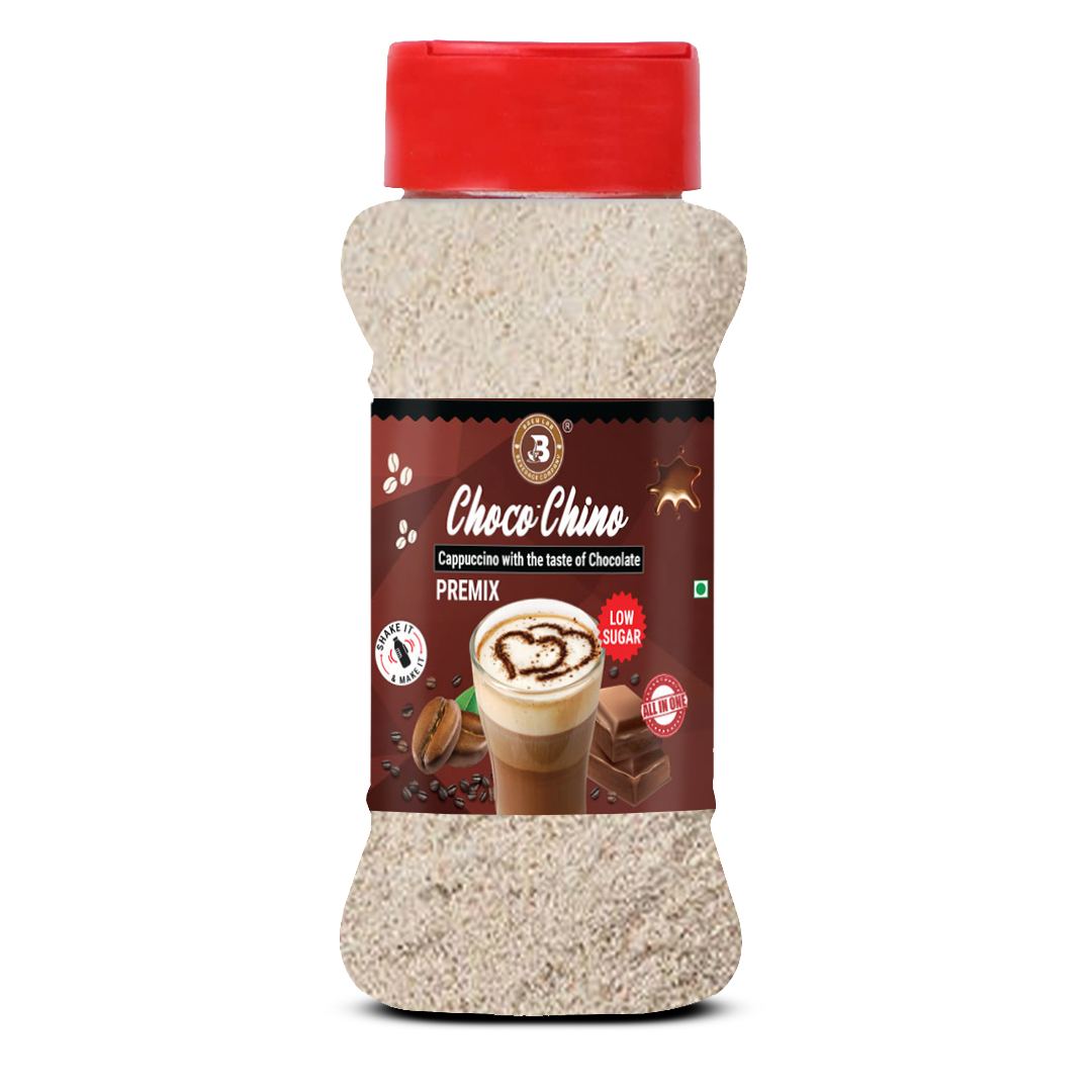 Brew Lab ChocoChino Premix Low Sugar | Blend Of Chocolate | Instant Coffee (100 g, Chocolate Flavoured)