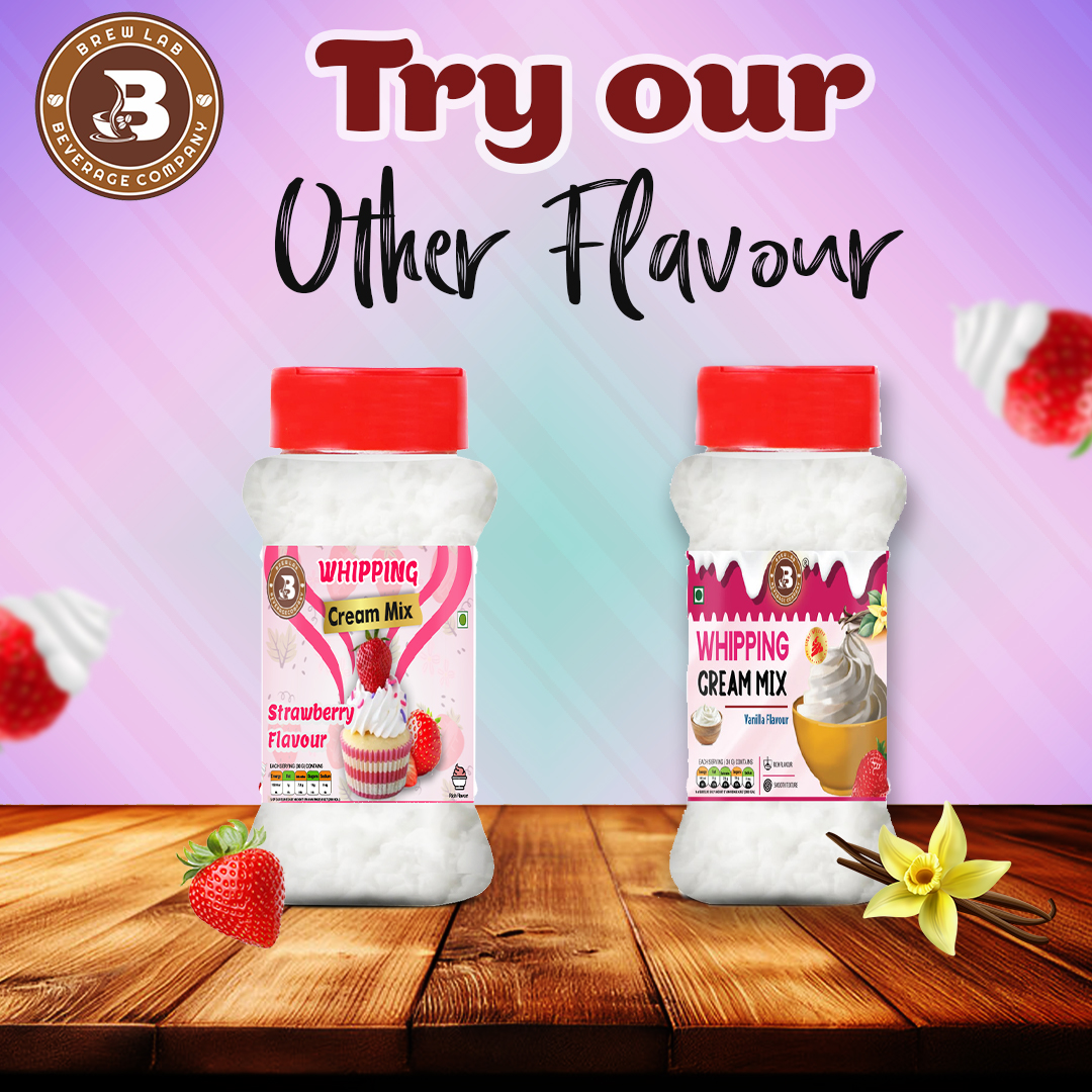 Brew Lab Chocolate Flavour Whipping Cream Mix Easy To Use Cake Decoration Powder Mix Topping (100 g, Chocolate)