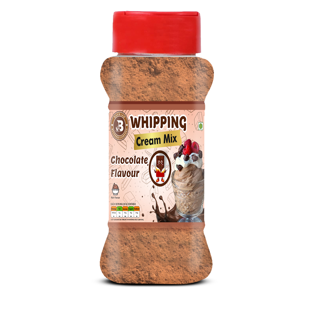 Brew Lab Chocolate Flavour Whipping Cream Mix Easy To Use Cake Decoration Powder Mix Topping (100 g, Chocolate)
