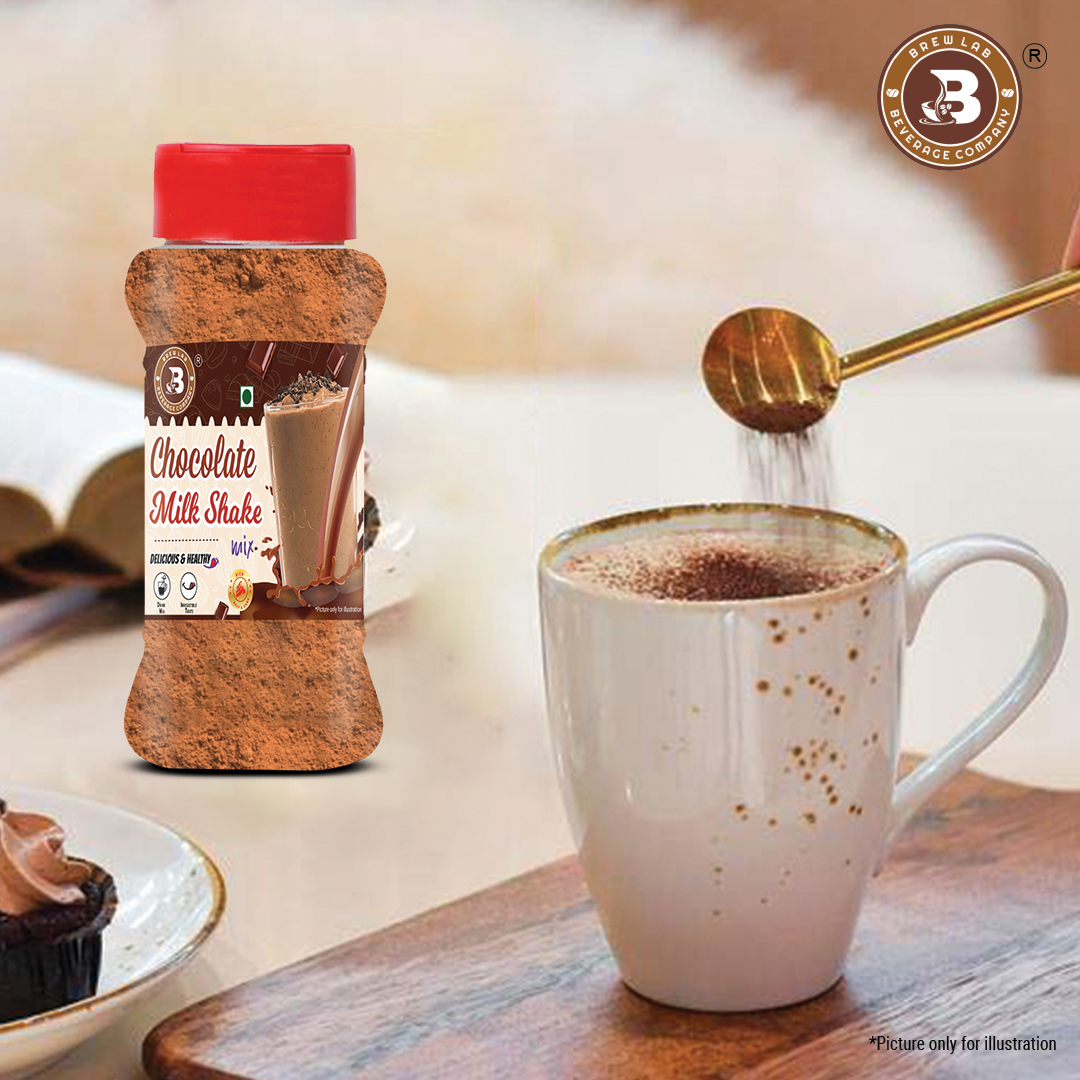 Brew Lab Chocolate Milkshake Mix | Rich Cocoa Powder Instant Drink Mix Rich Antioxidants 100 g