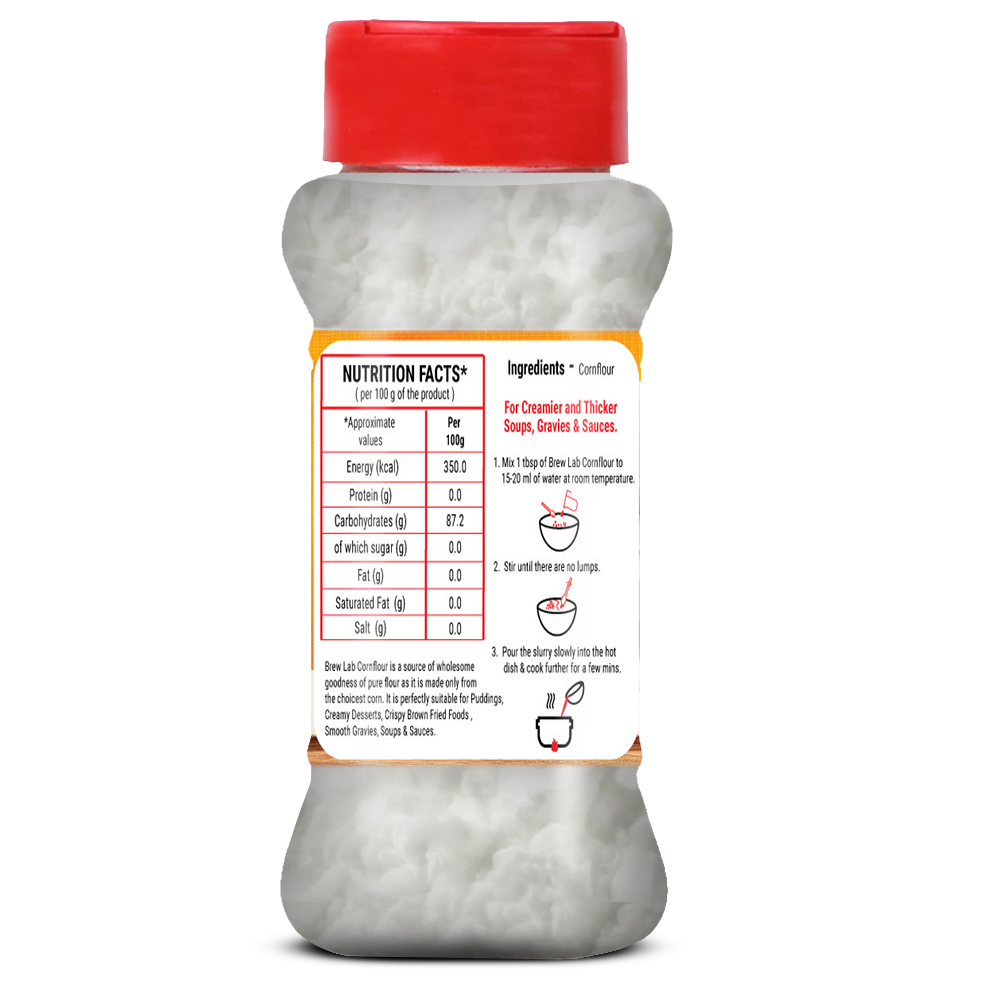 Brew Lab Corn Flour Powder | For Cooking & Baking | Suitable For ...