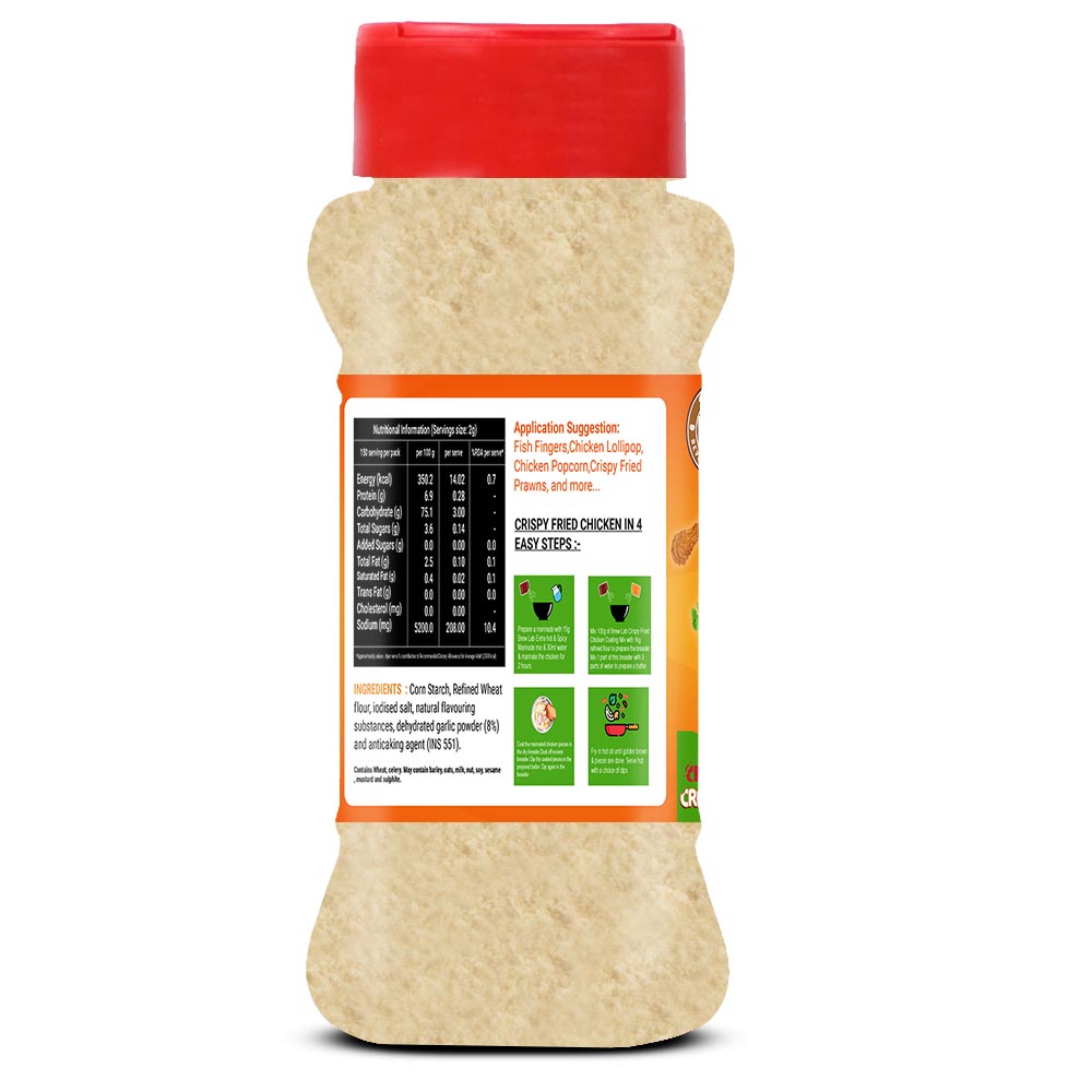 Brew Lab Crispy Fried Chicken Coating Mix | Perfect For Fried Prawns, Fish Fingers & More | (100 g)
