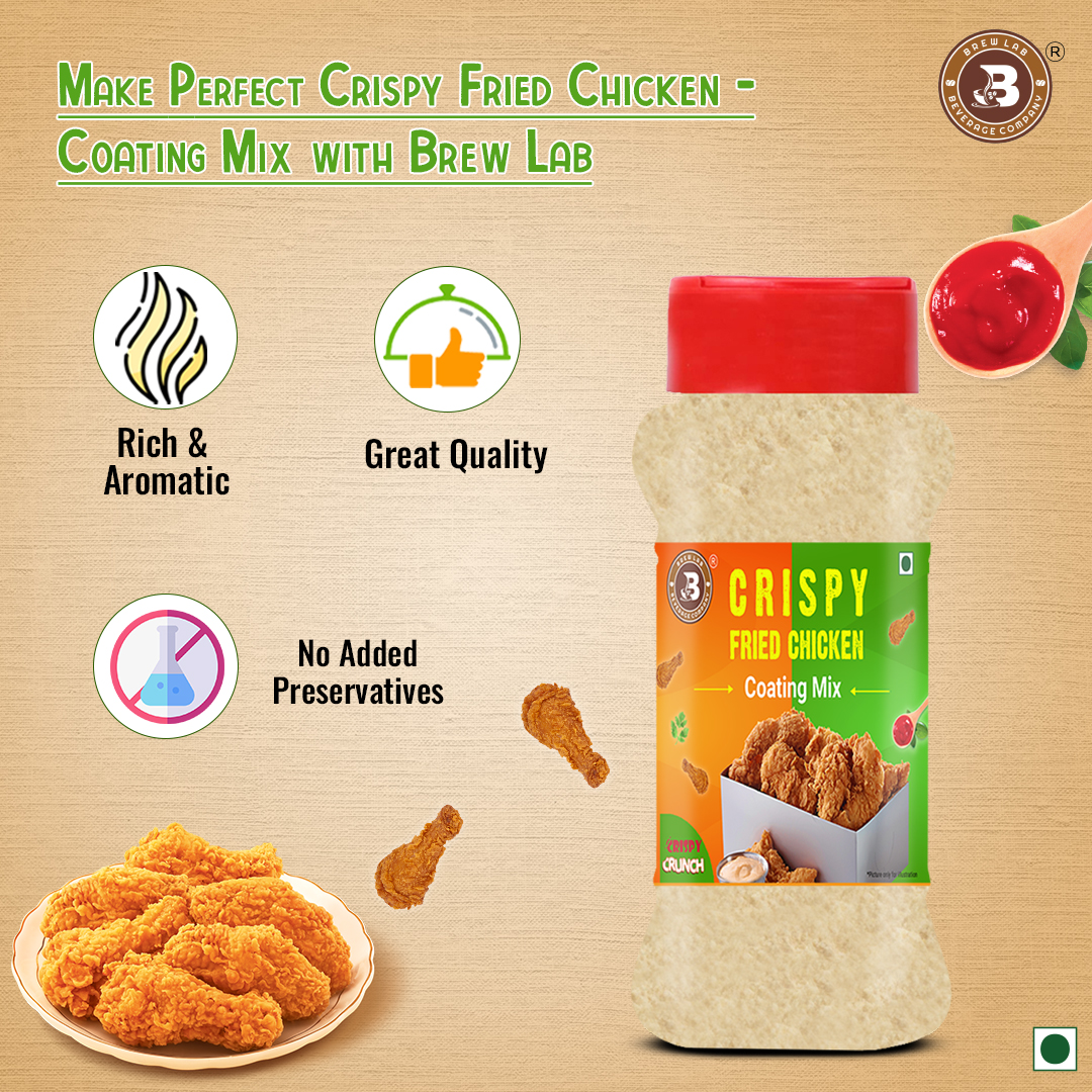 Brew Lab Crispy Fried Chicken Coating Mix | Perfect For Fried Prawns, Fish Fingers & More | (100 g)