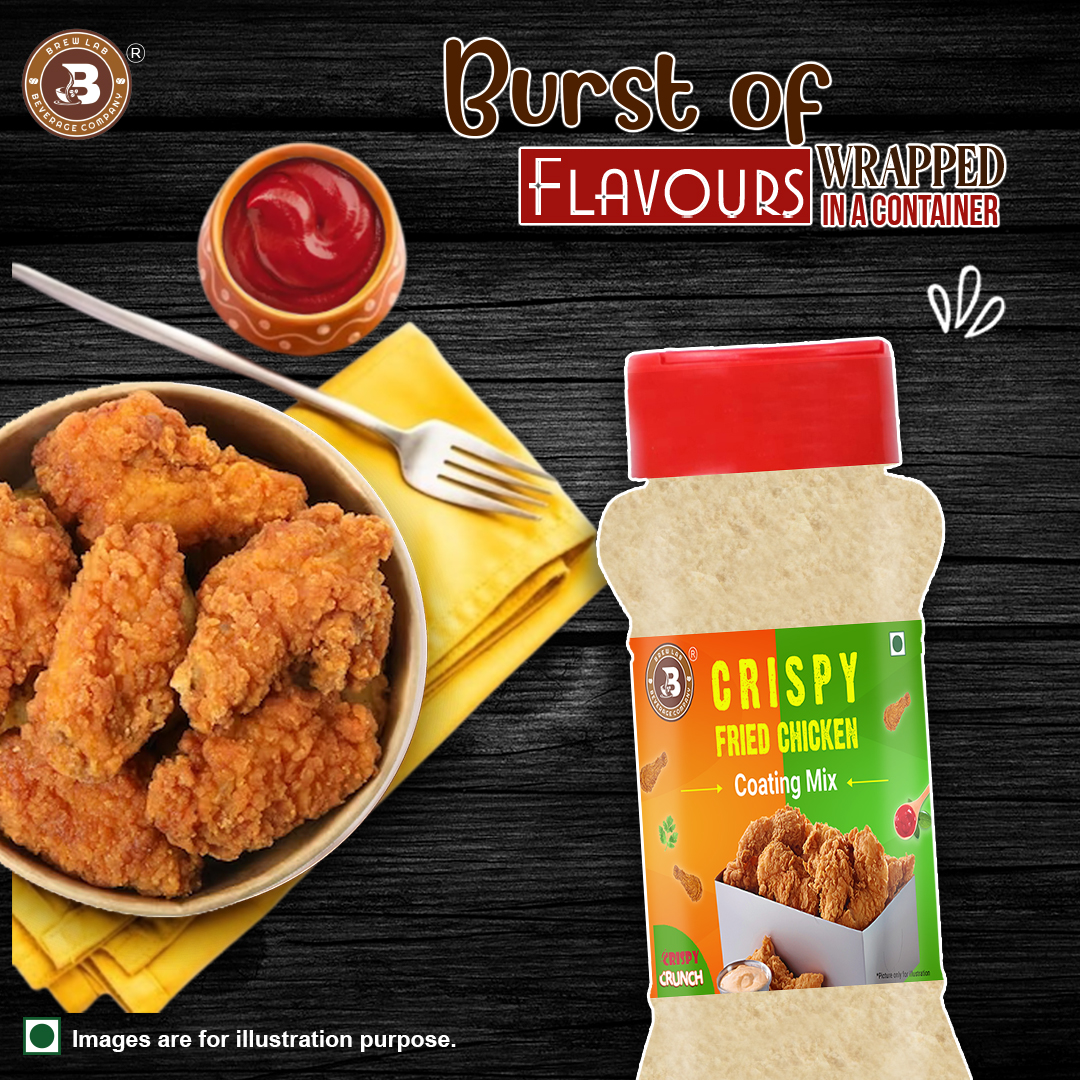 Brew Lab Crispy Fried Chicken Coating Mix | Perfect For Fried Prawns, Fish Fingers & More | (100 g)