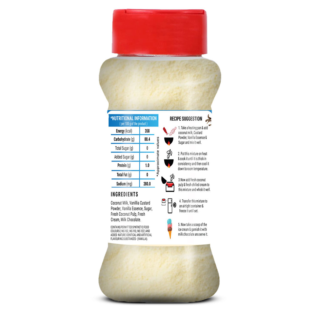 Brew Lab Custard Ice Cream Mix Vanilla | Tasty Vanilla Flavor | Quick To Prepare | 100 g