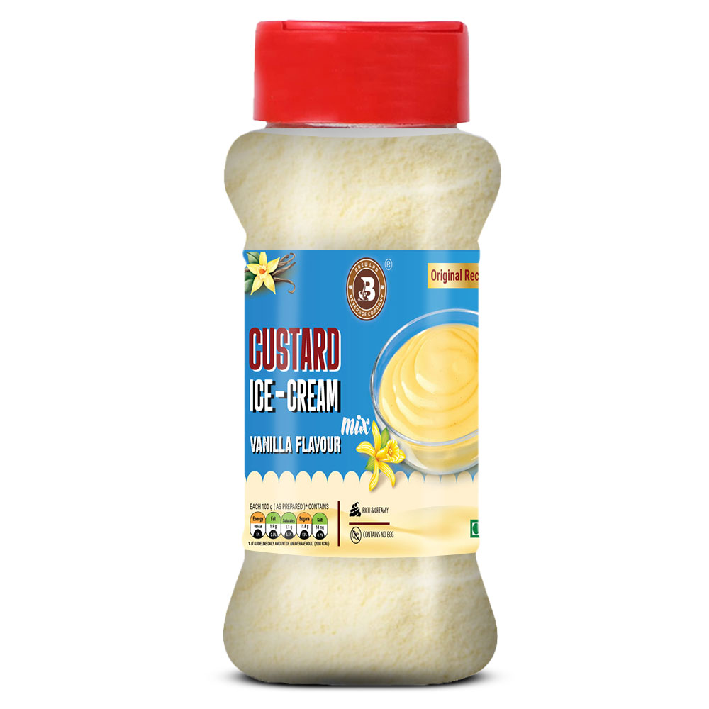 Brew Lab Custard Ice Cream Mix Vanilla | Tasty Vanilla Flavor | Quick To Prepare | 100 g