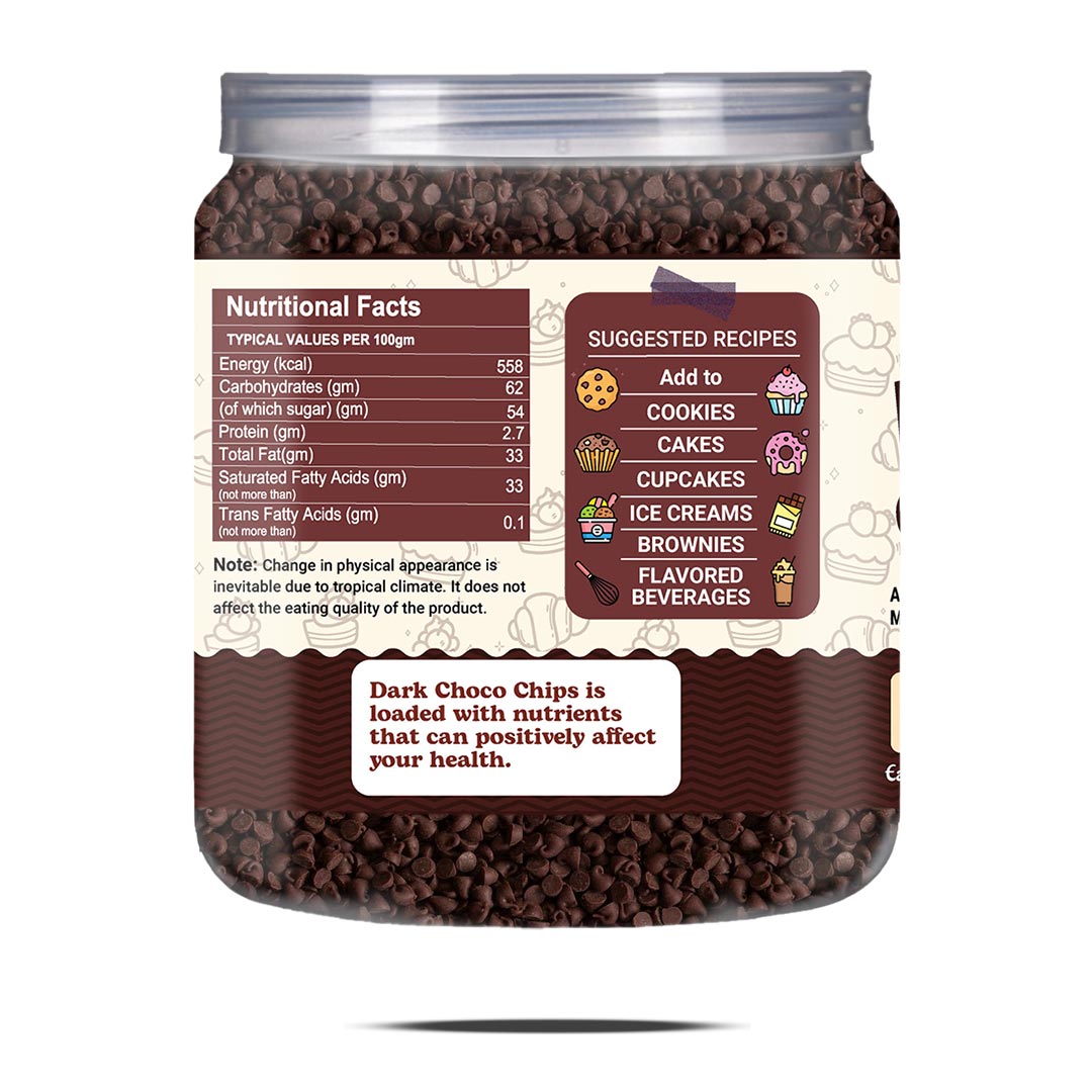 Brew Lab Dark Compound Chips-250g for Cake Decoration,cookies Chips (250 g)