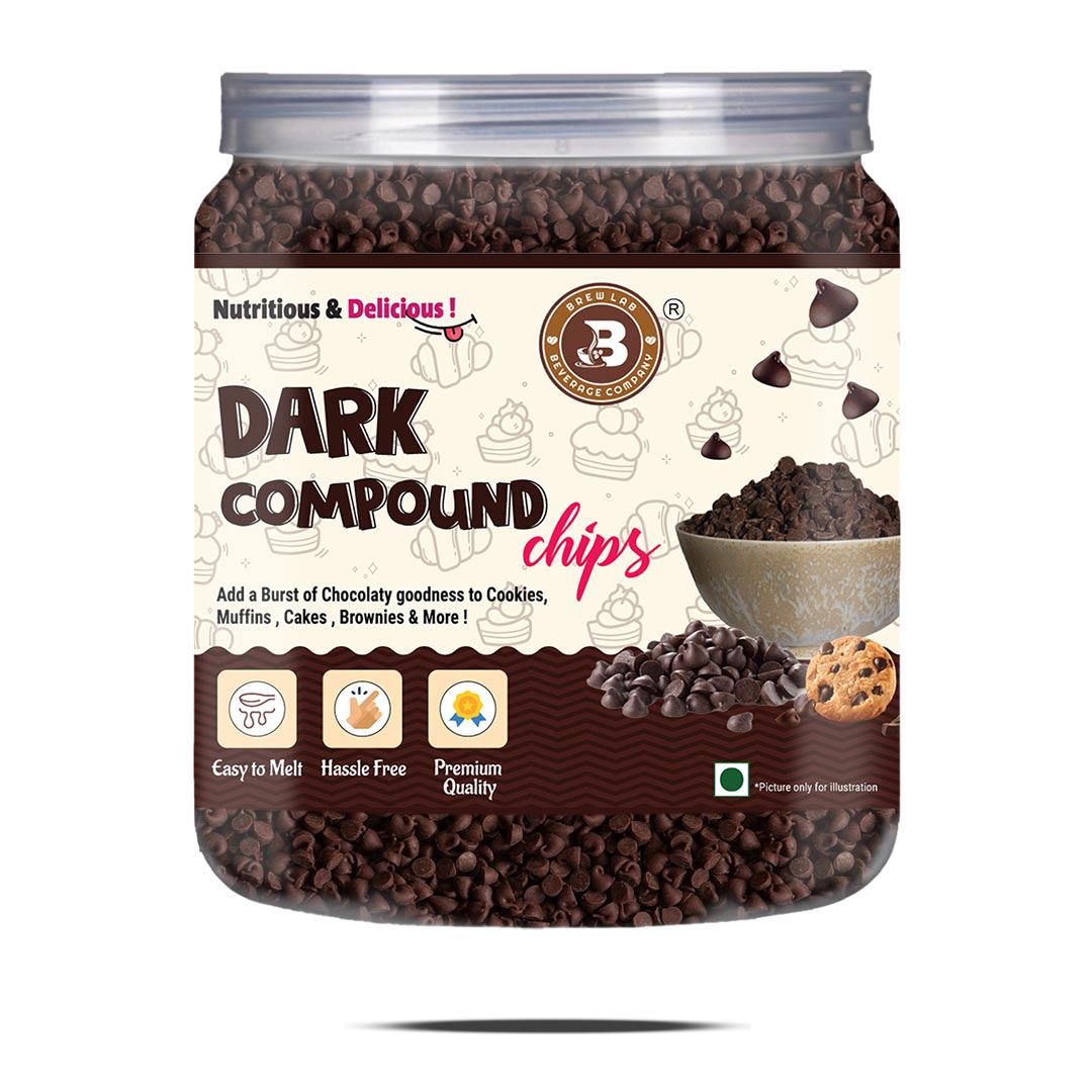 Brew Lab Dark Compound, Milk Compound & White Compound Chips Combo-250g X 3 Chips (750 g, Pack of 3)