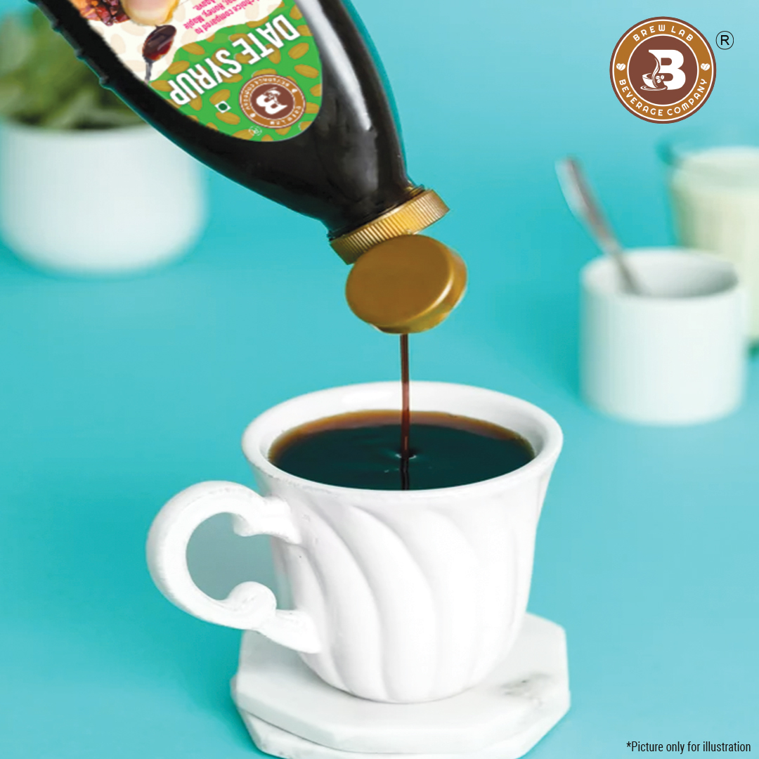 Brew Lab Dates Syrup 400 g - 100% Pure Dates Syrup - No Added Sugar And Preservatives - Syrup For Milk - For Kids, Liquid