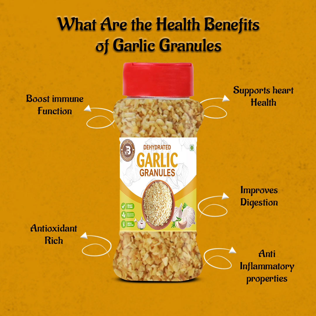 Brew Lab Dehydrated Garlic Granules Chopped Garlic Versatile & Strong Flavor Dried Lehsun (100 g)