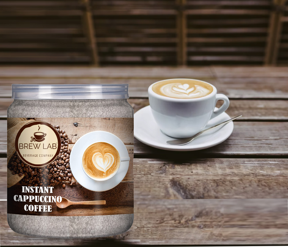 Brew Lab Delicious Instant Cappuccino Coffee Beverage Premix-250g