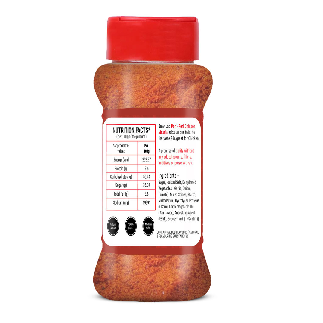 Brew Lab Delicious, Natural and Tasty Peri Peri Chicken Masala | No Added Color | (100 g)