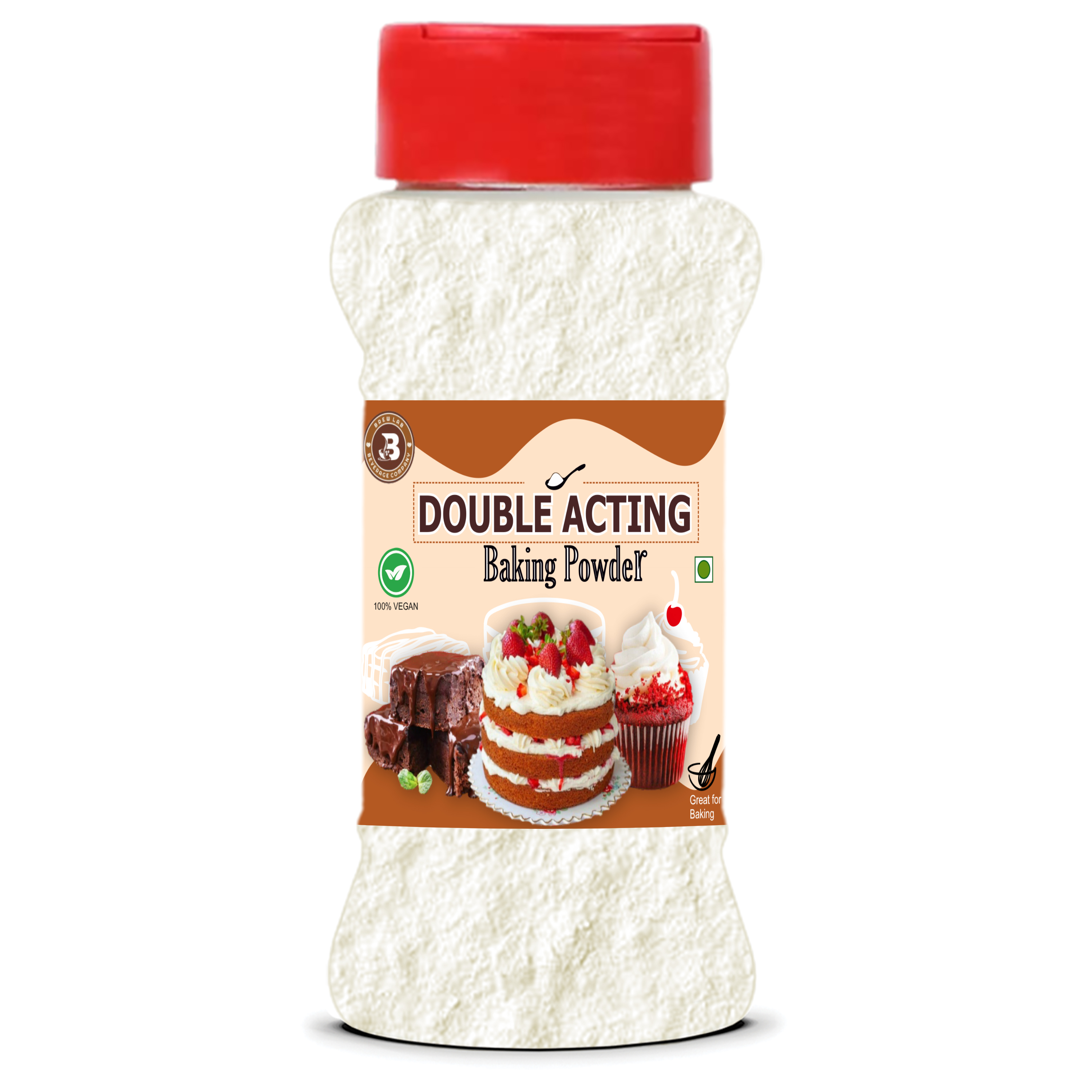 Brew Lab Double Acting Baking Powder For Baking Cake, Muffins, Bakery Product & More-100g Baking Powder
