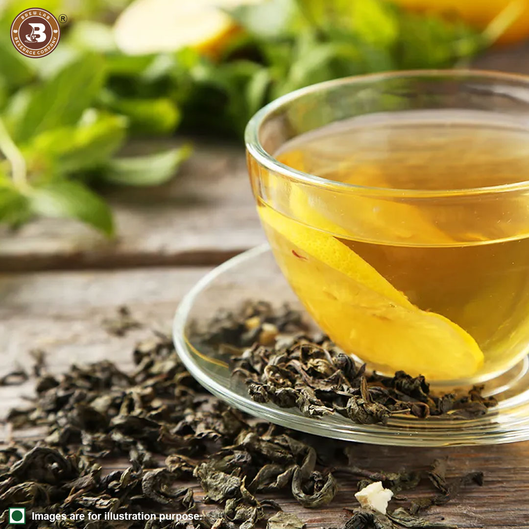 Brew Lab Elaichi Green Tea Leaves | 0% Bitterness Real Herbs | Real Elaichi Flavours | Cardamom Green Tea Plastic Bottle (100 g)