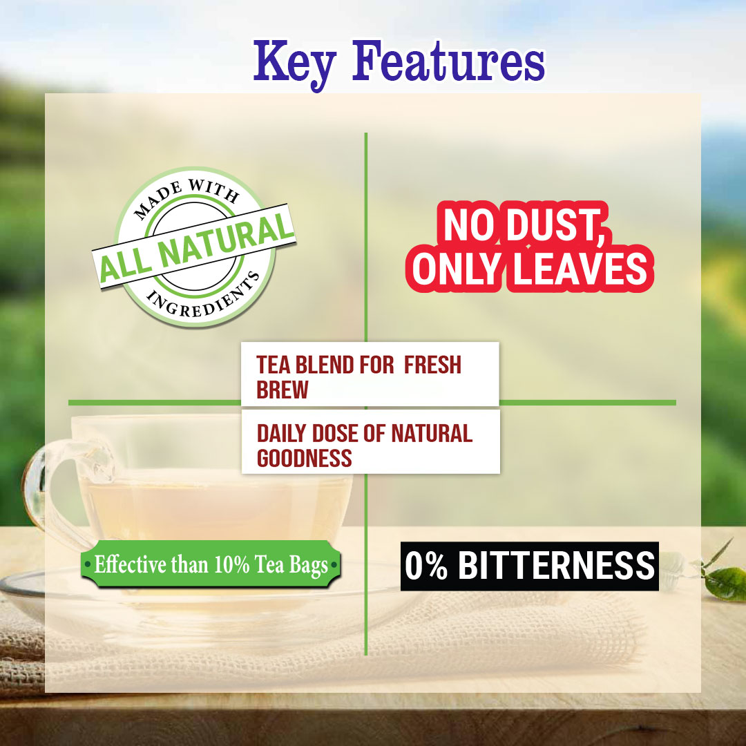 Brew Lab Elaichi Green Tea Leaves | 0% Bitterness Real Herbs | Real Elaichi Flavours | Cardamom Green Tea Plastic Bottle (100 g)