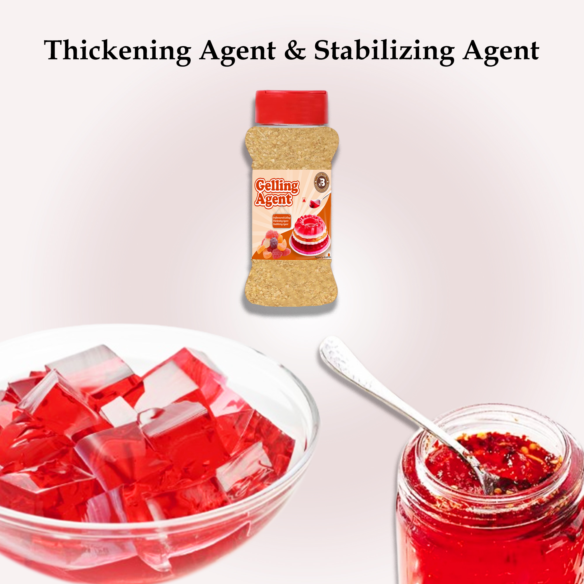 Brew Lab Gelling Agent Powder | For Making Jelly, Trifle, Cake & More | Thickning Agent | Gelatin Powder  (100 g)