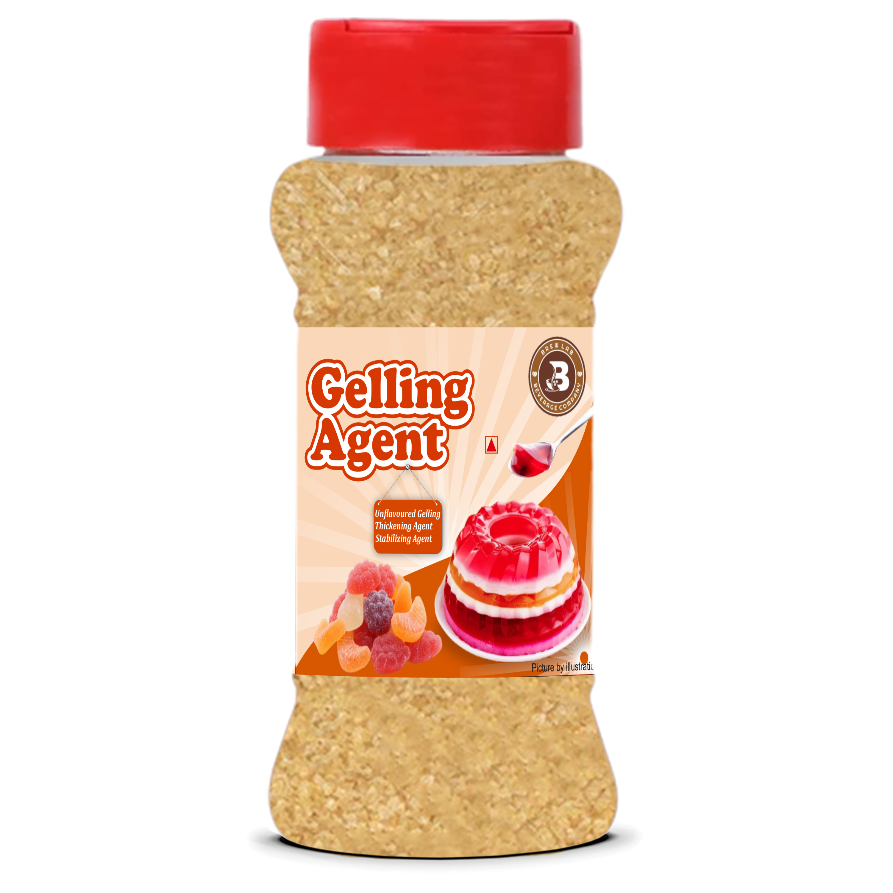 Brew Lab Gelling Agent Powder | For Making Jelly, Trifle, Cake & More | Thickning Agent | Gelatin Powder  (100 g)