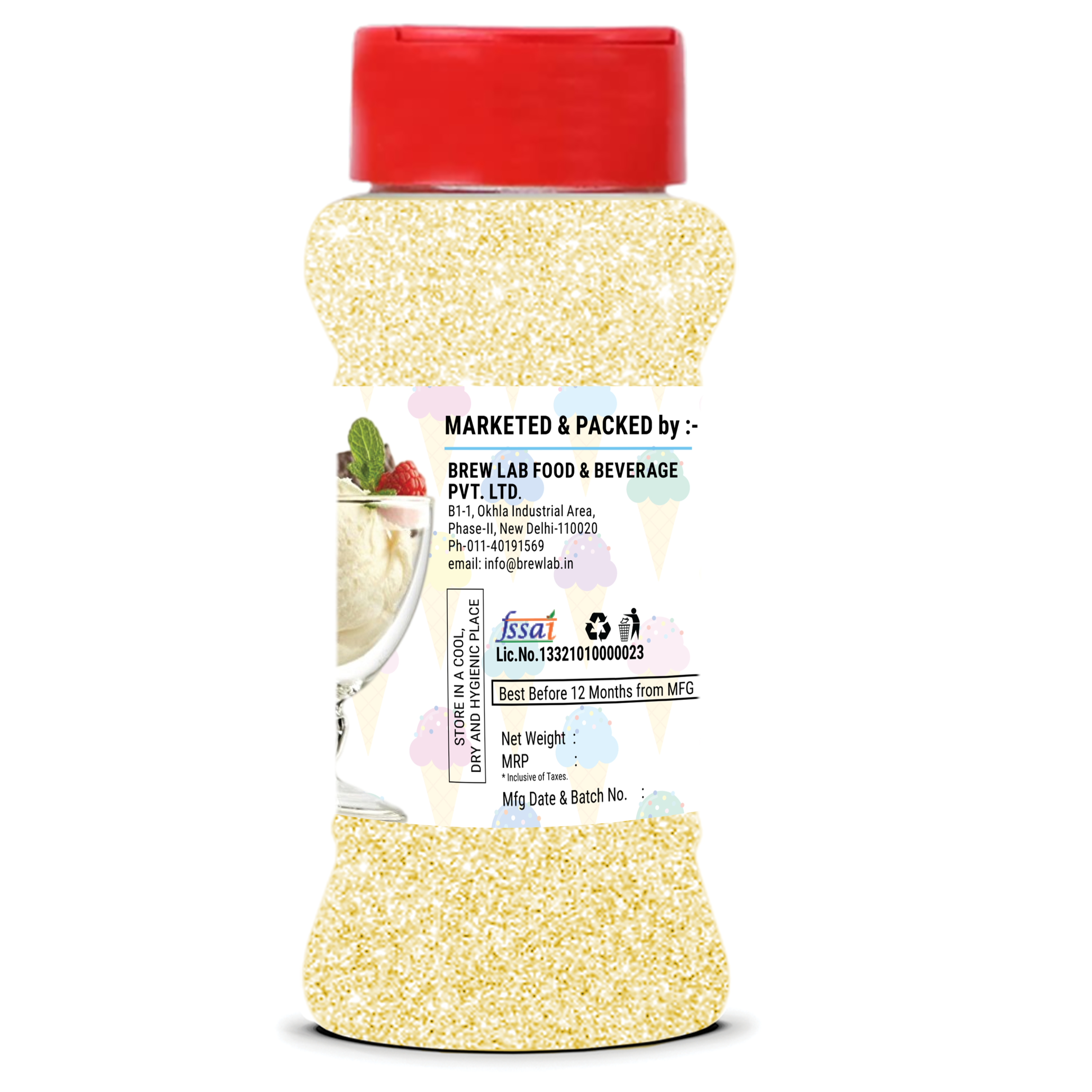 Brew Lab Instant Mawa Malai Freeze Ice cream Mix Powder | For Tasty & Delicious Ice Cream 100 g