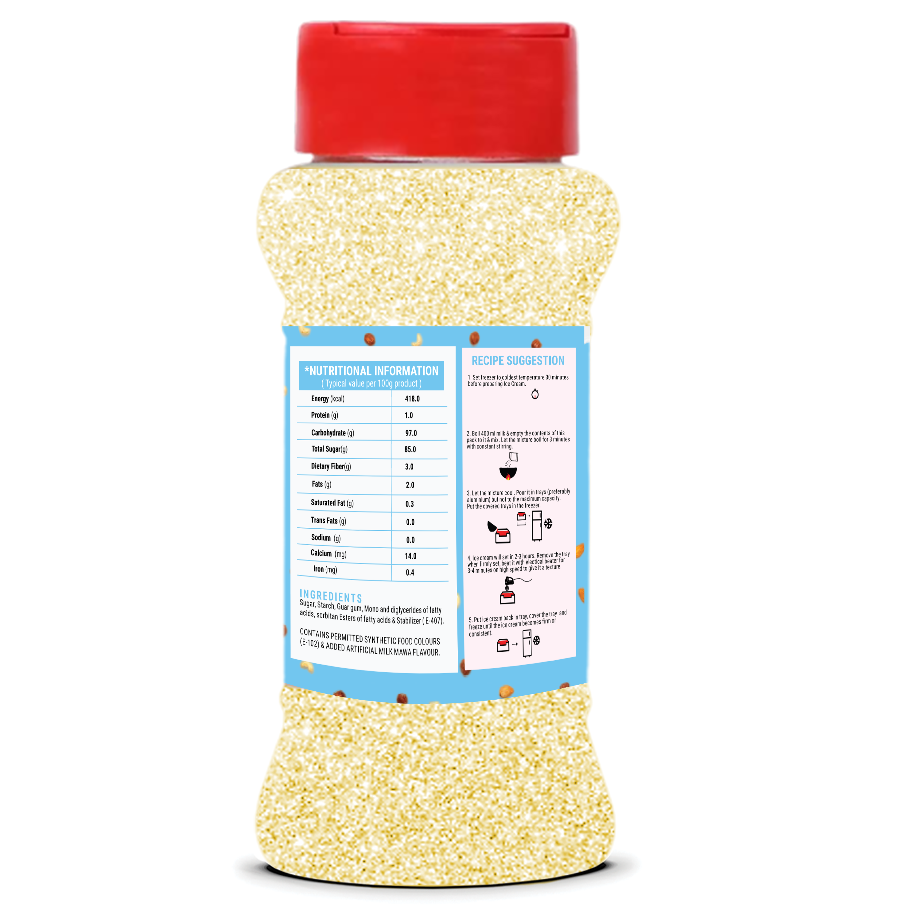 Brew Lab Instant Mawa Malai Freeze Ice cream Mix Powder | For Tasty & Delicious Ice Cream 100 g