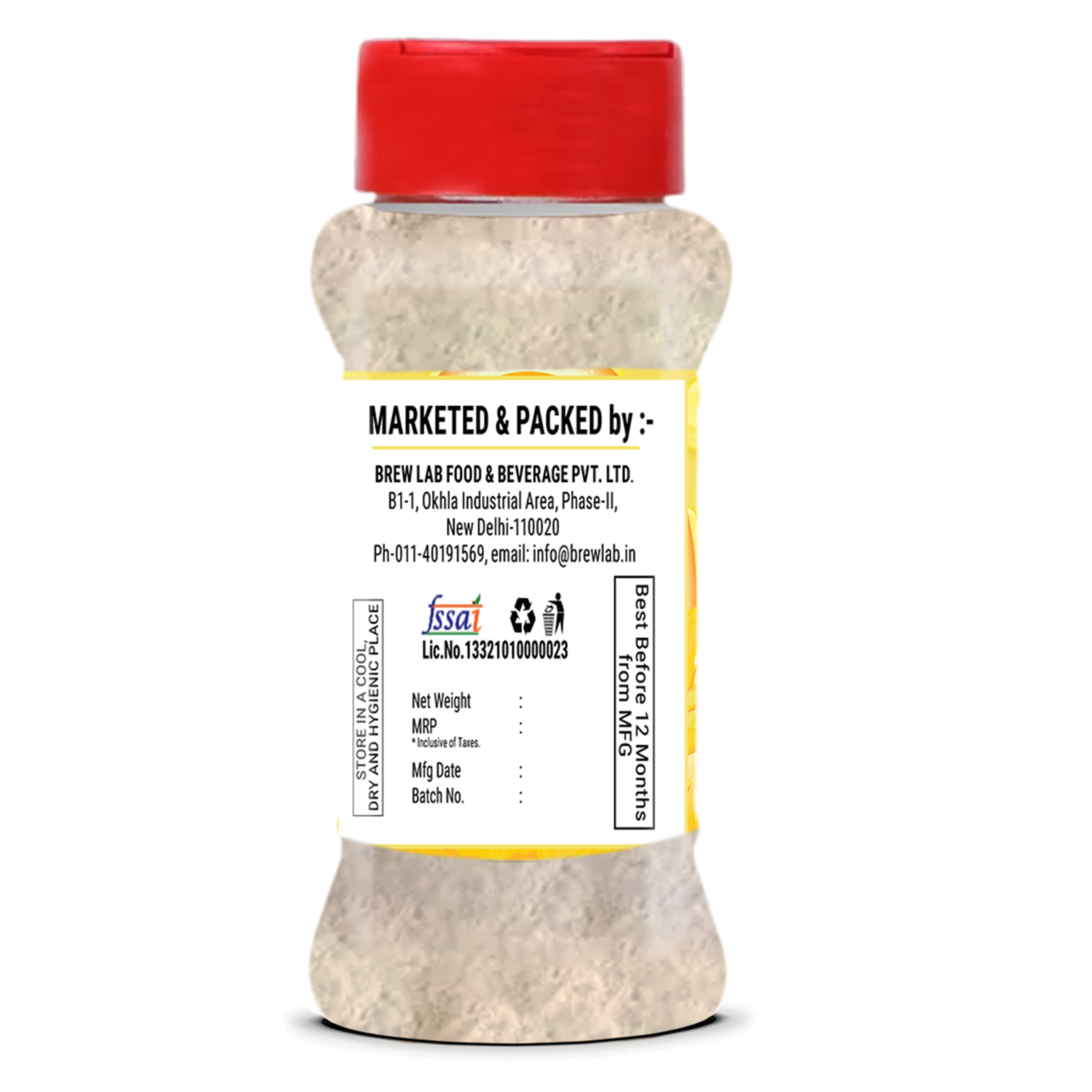 Brew Lab Lemonade Ice Tea Premix | Natural Lemon Flavor | Build Immunity & Digestion Lemon Iced Tea Plastic Bottle (100 g)