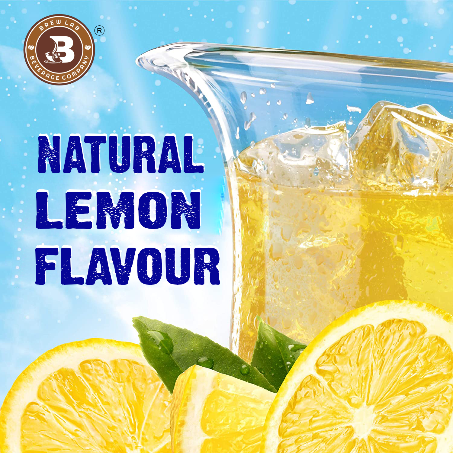 Brew Lab Lemonade Ice Tea Premix | Natural Lemon Flavor | Build Immunity & Digestion Lemon Iced Tea Plastic Bottle (100 g)
