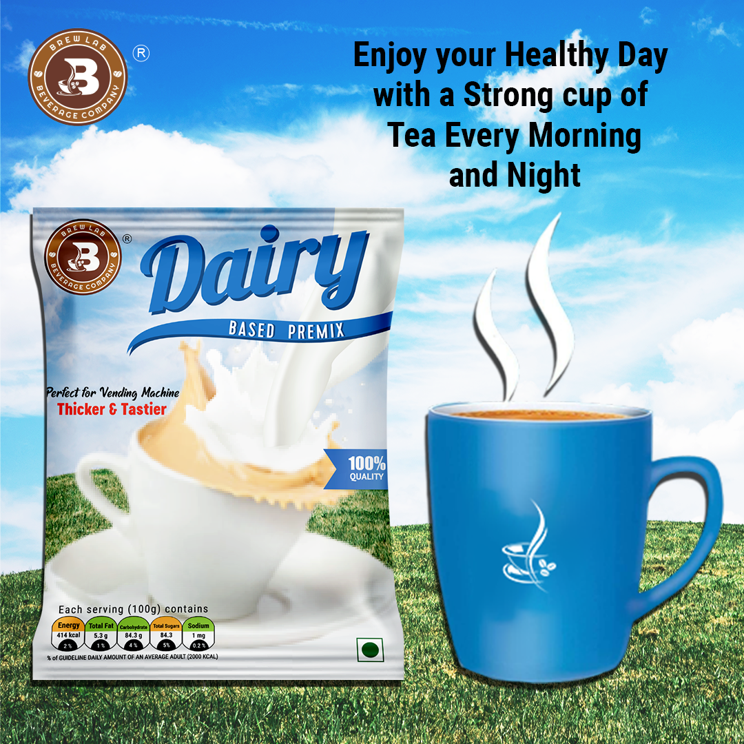 Brew Lab Low Sugar Dairy Based Premix -Suited for Vending Machine Also Milk Substitutes Powder(1kg)