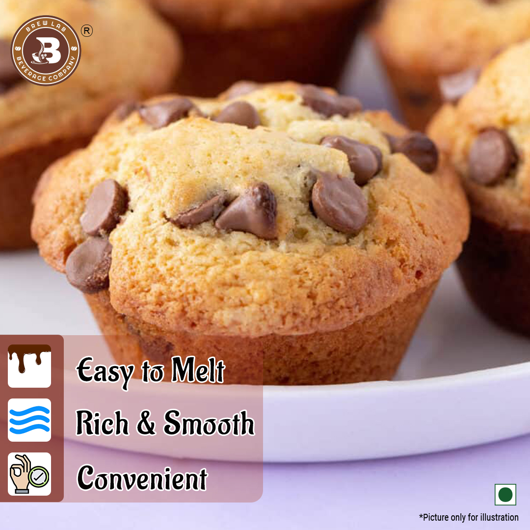 brew lab Milk Choco Chips for Cake Decoration, cookies & ice cream Chips-250 gm