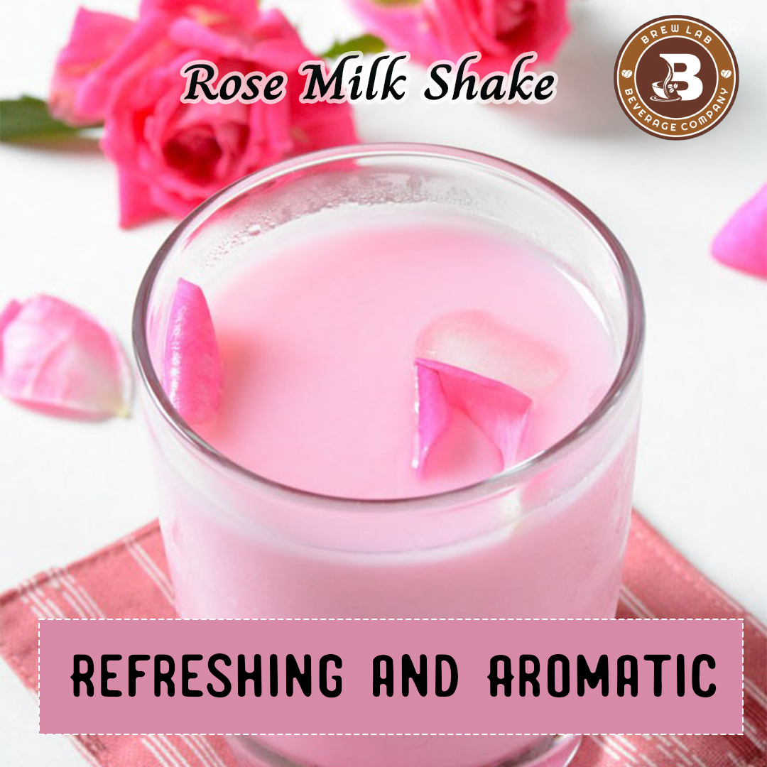 Brew Lab Milkshake Mix Powder Rose Flavor Refreshing & Nutritious Instant Drink Mix 100 g