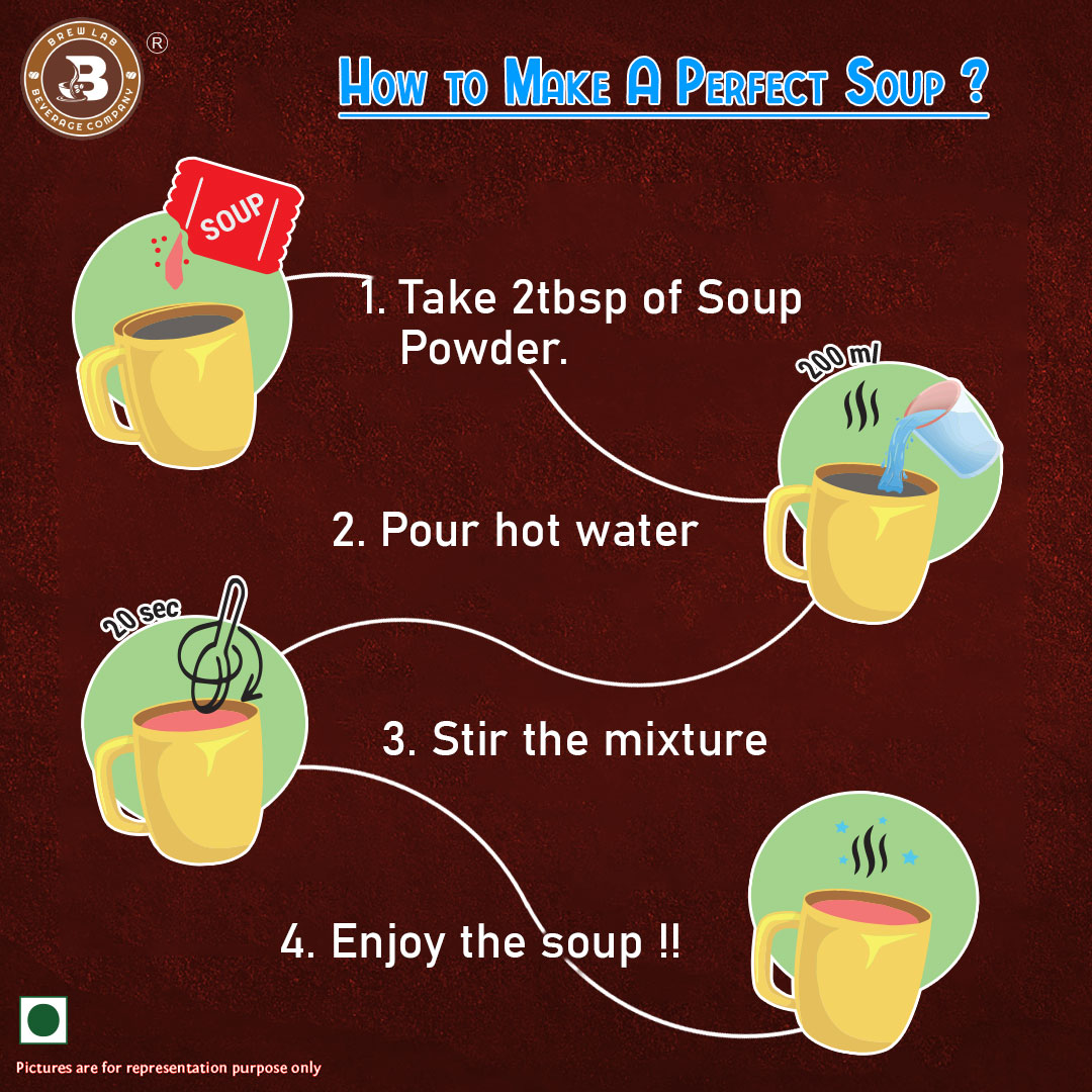 Brew Lab Mix Veg Soup + Hot & Sour Soup Powder Combo | Just Add Hot Water Rich In Protein 50g X 2 (Pack of 2, 100 g)