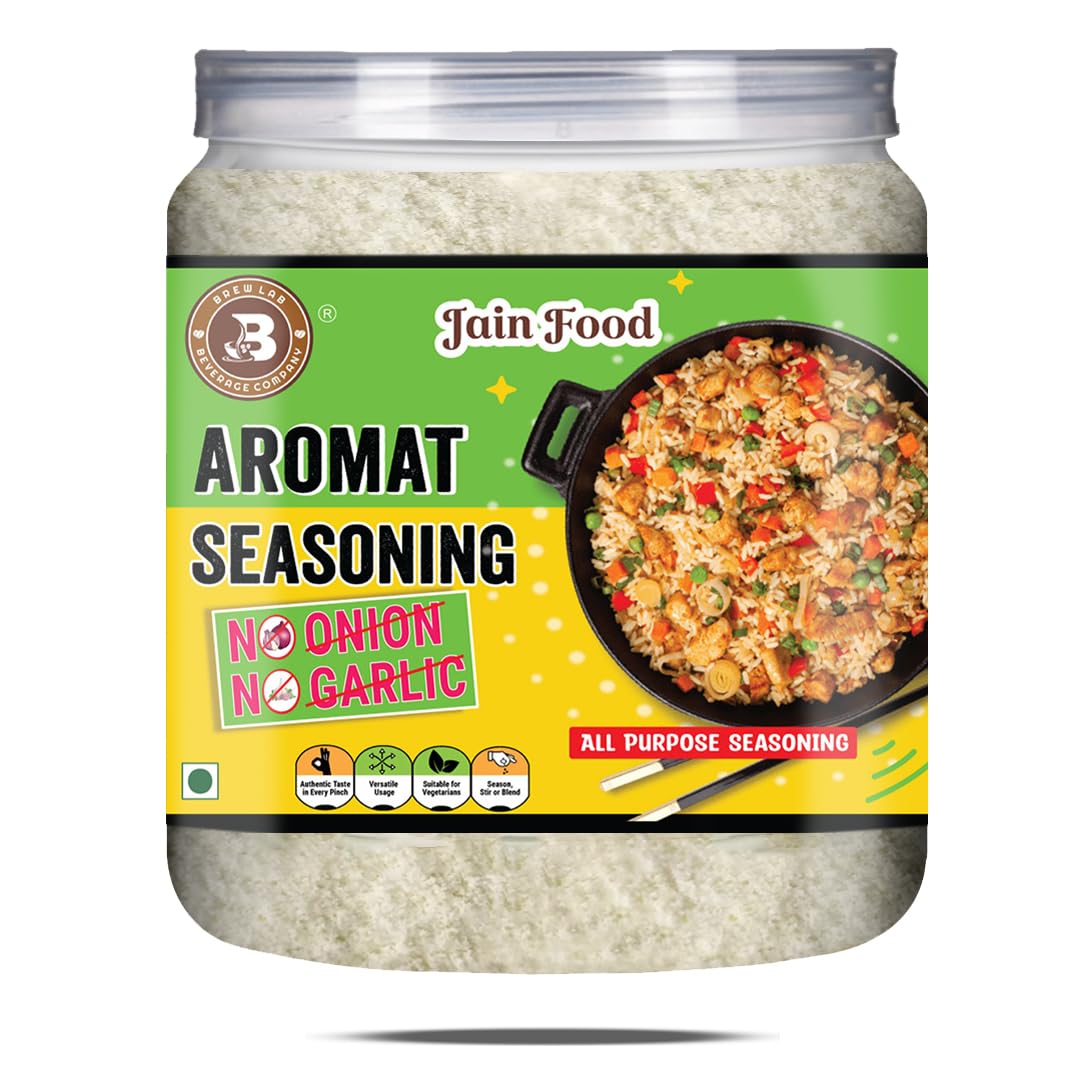Brew Lab NO Onion No Garlic Aromat Seasoning | Ideal For Jain Food | Flavor Enhancer 