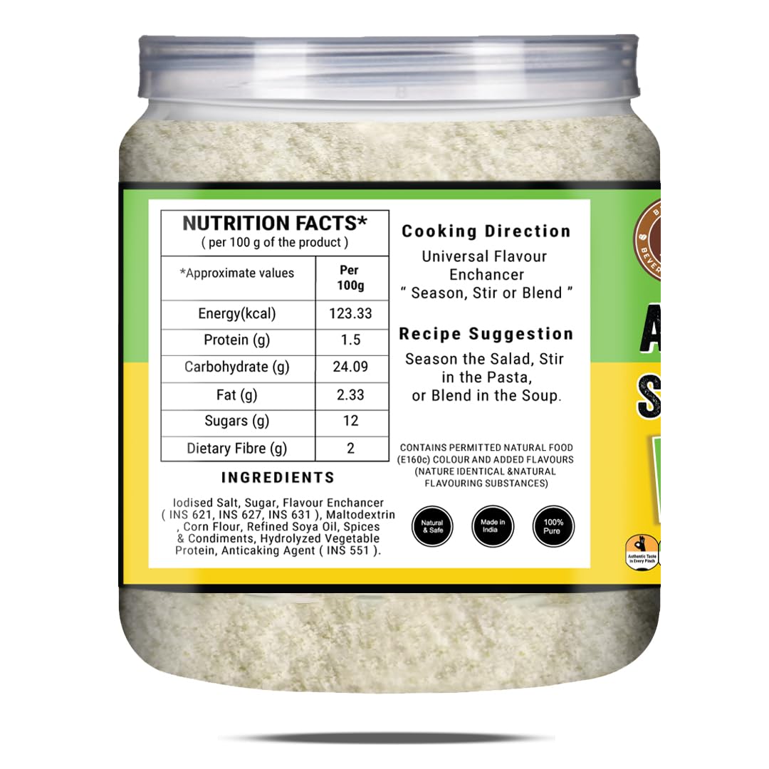 Brew Lab NO Onion No Garlic Aromat Seasoning | Ideal For Jain Food | Flavor Enhancer 