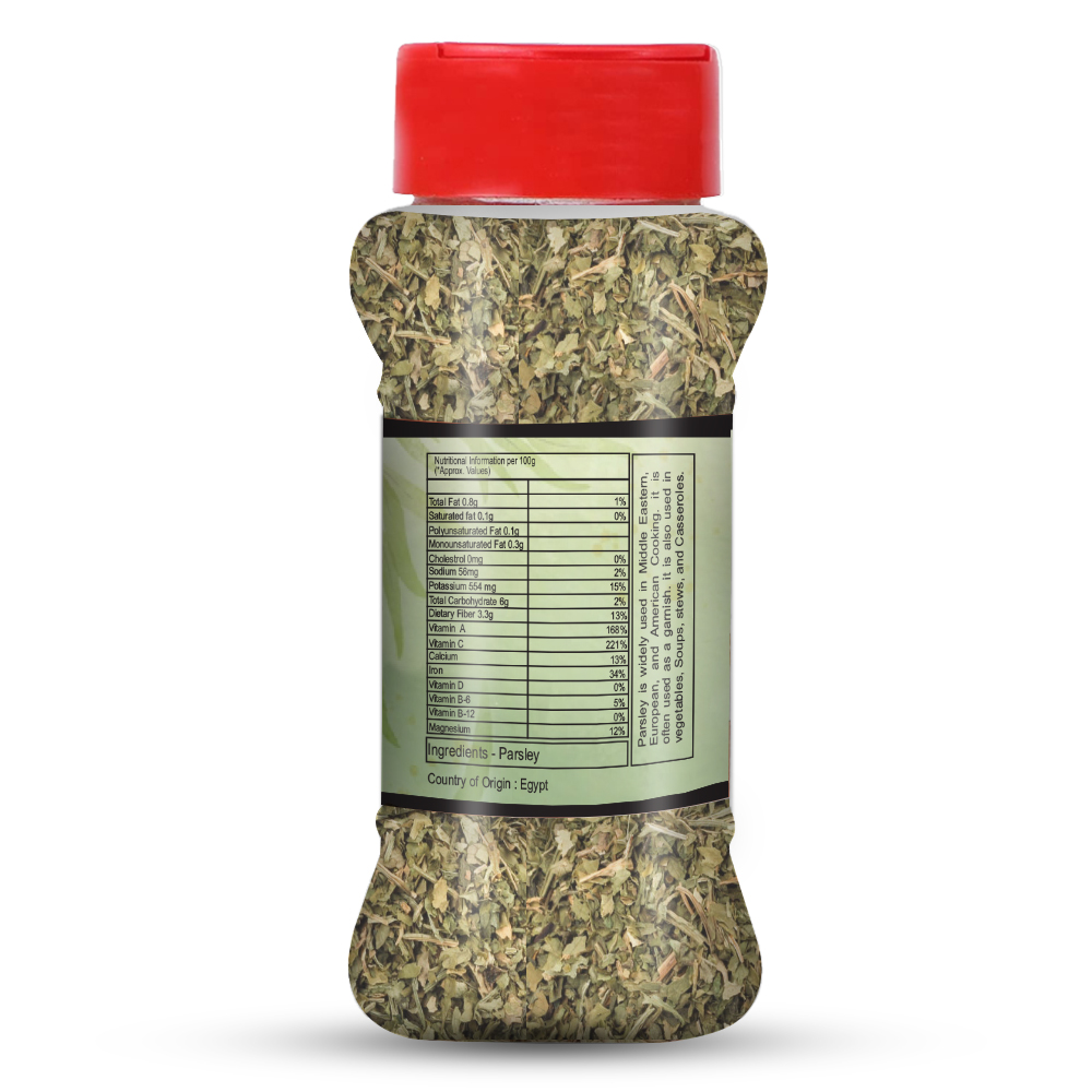 Brew Lab Parsley Leaves | Use in Italian Dishes, Curries, Pizza,Soups-100gm