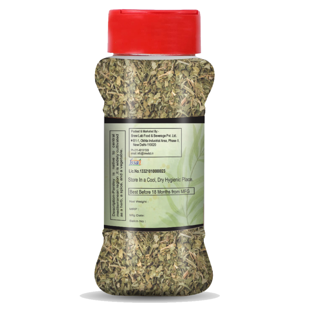 Brew Lab Parsley Leaves | Use in Italian Dishes, Curries, Pizza,Soups-100gm