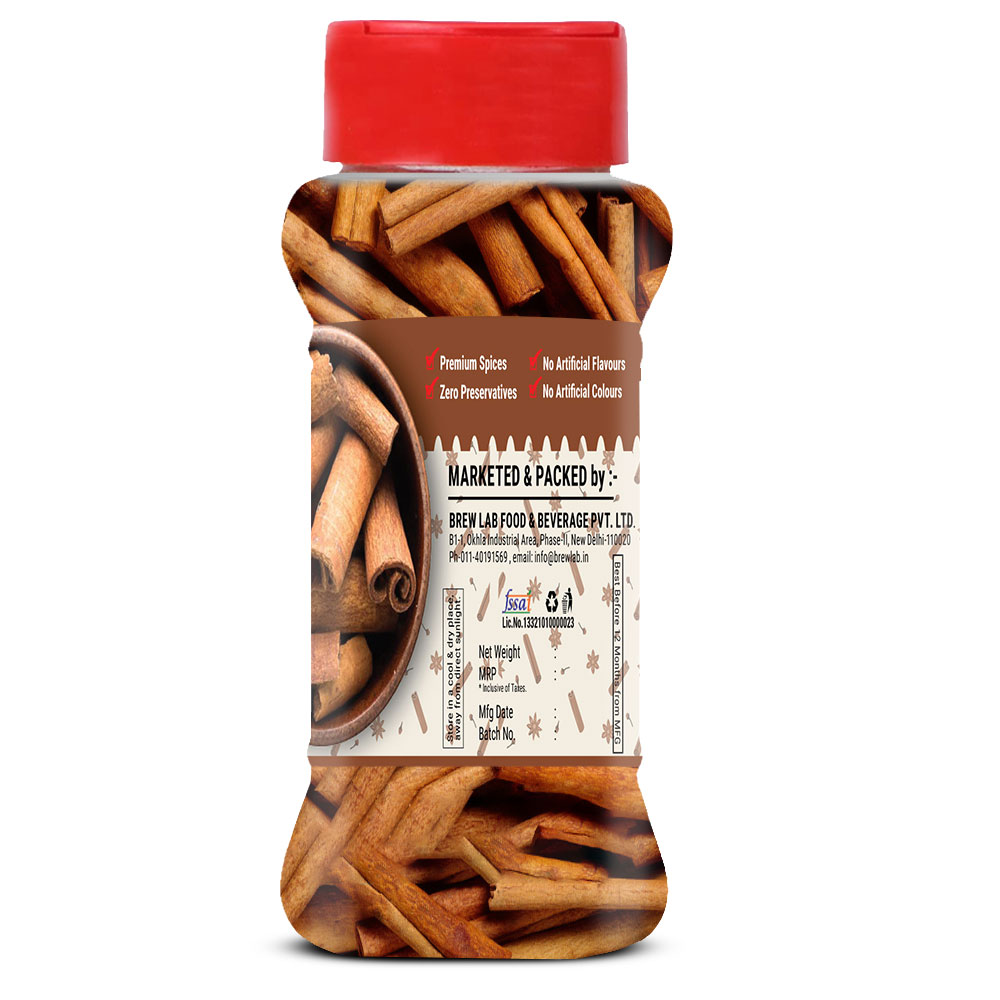 Brew Lab Pepper-100g + Mace-70g + Cinnamom-50g + Elaichi-80g + BayLeaf-50g + Clove-100g - 450 gm