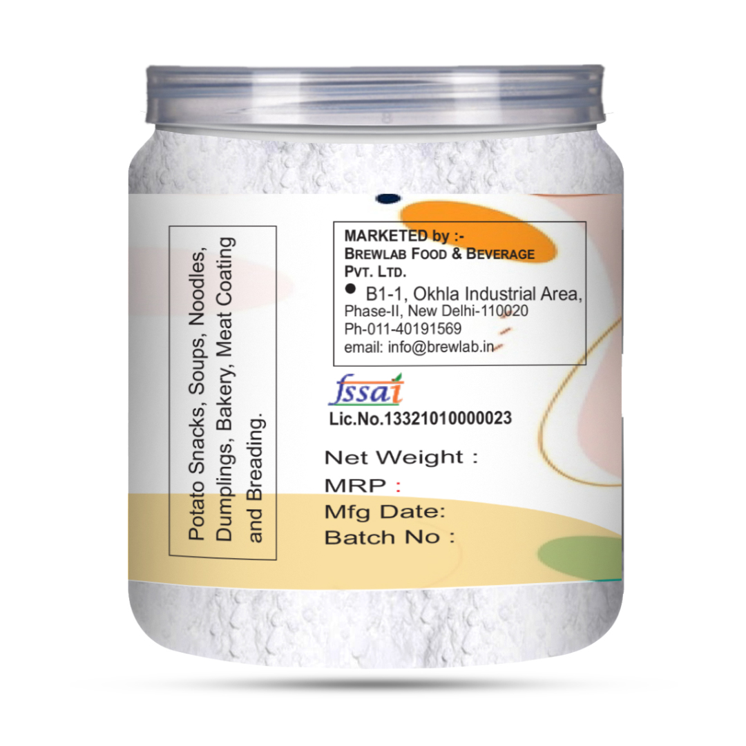 Brew Lab Potato Starch Powder, Vegan, Gluten Free for Potato Snacks, bakery, breading, meat coating Baking Powder-250 gm
