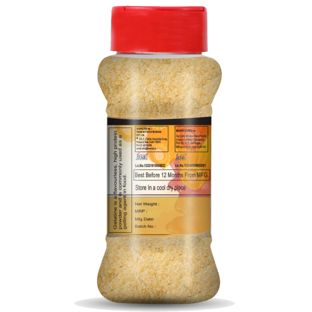 Brew Lab Pure Edible Gelatin Powder Perfect for Jellies, desserts, Puddings & more - 100 Gram
