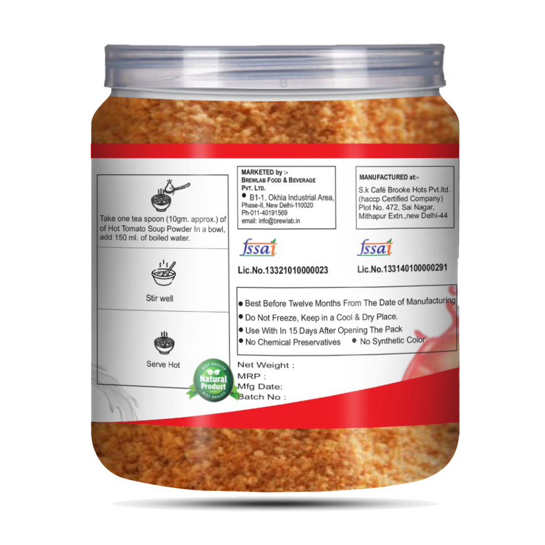 Brew Lab Ready To Cook Instant Healthy Cheese Tomato Soup With No Added Preservatives| Easy to Prepare | 250 gm