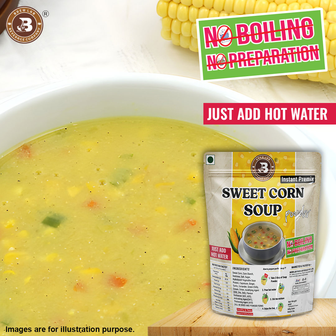 Brew Lab Soup Combo of Mix Veg50gm+Hot & Sour Soup-50g+Sweet Corn Soup-50 gm Powder Mix Instant Premix (Pack of 3, 150 g)