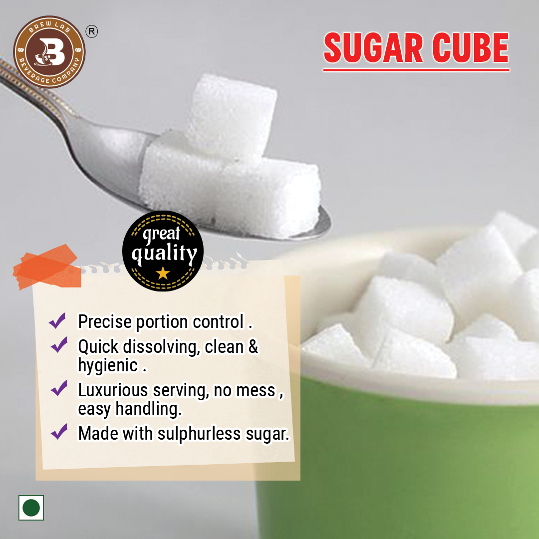 Brew Lab Sulphur Less Sugar Cube | No Harmful Chemicals Perfect For Tea & Coffee | Sugar (250 g)