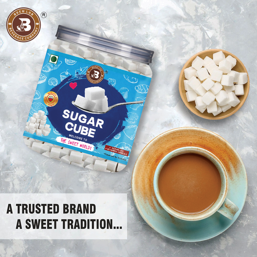 Brew Lab Sulphur Less Sugar Cube | No Harmful Chemicals Perfect For Tea & Coffee | Sugar (250 g)