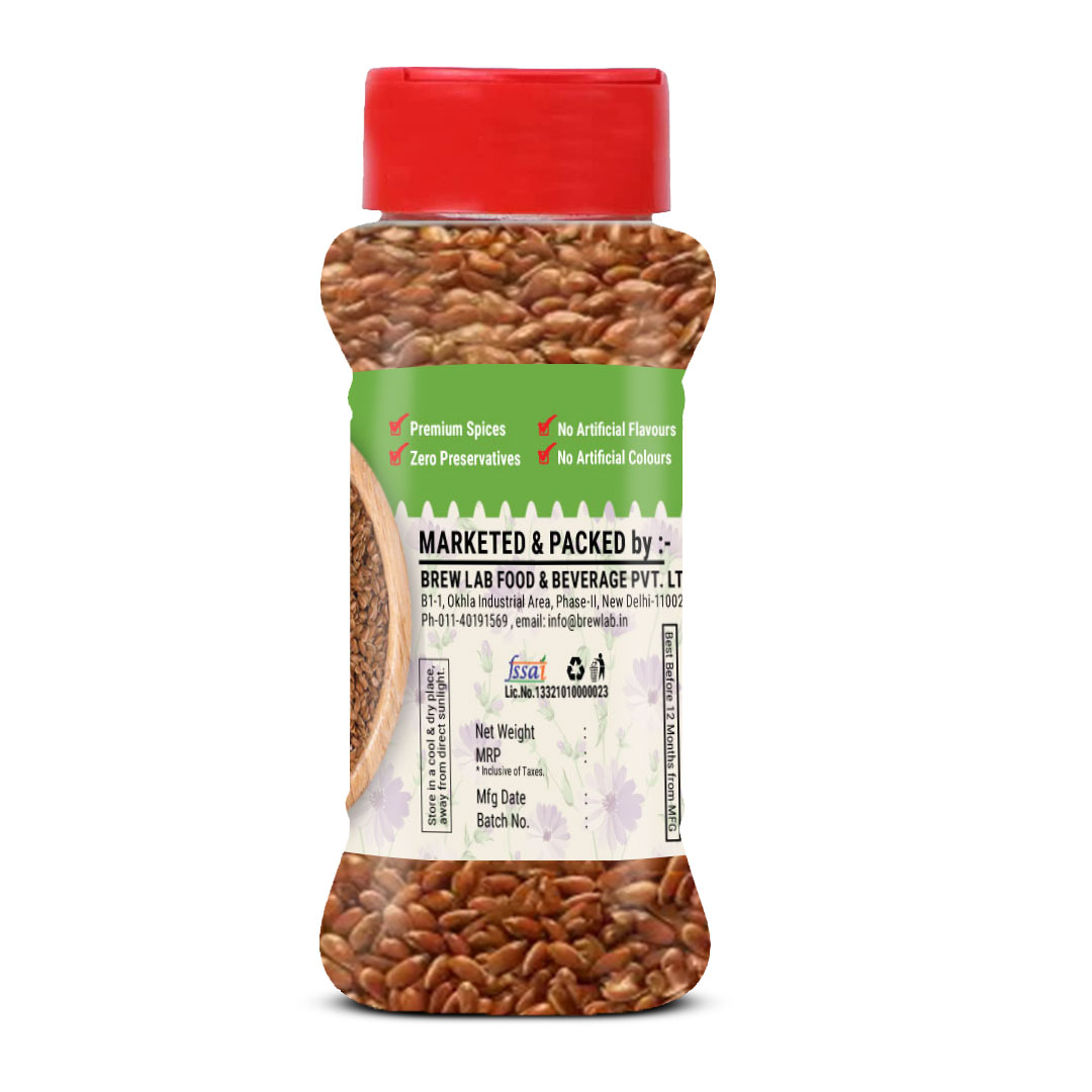 Brew Lab Unpolished Flax Seed | Alsi Seed Rich Source Of Fibre | Good For Heart | Brown Flax Seeds (100 g)
