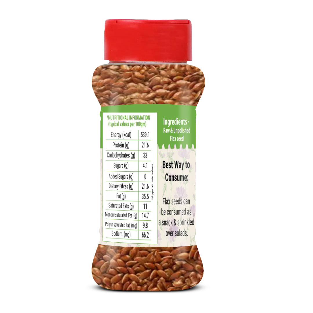 Brew Lab Unpolished Flax Seed | Alsi Seed Rich Source Of Fibre | Good For Heart | Brown Flax Seeds (100 g)