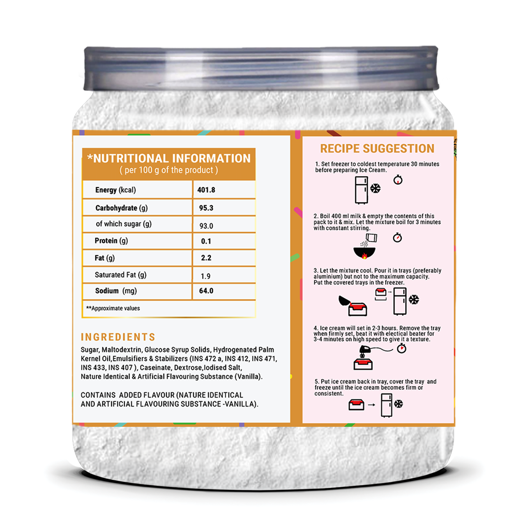 Brew Lab Vanilla Ice Cream-250G & Dark Chips-100G Combo-350g 350 g (Pack of 2)
