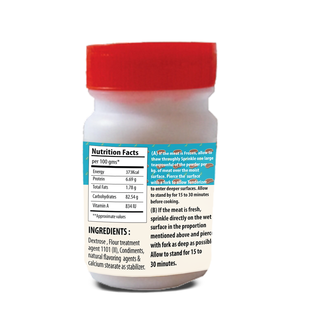 Brew Lab Veg & Gluten Free Tenderizer Powder for Softening Meat, Koftas | BBQ Rub-50g  (50 g)