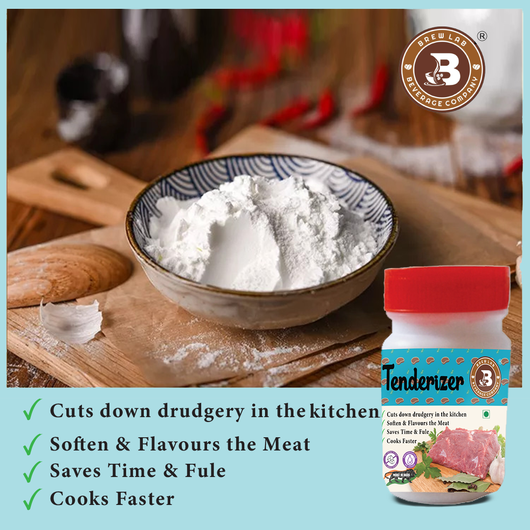 Brew Lab Veg & Gluten Free Tenderizer Powder for Softening Meat, Koftas | BBQ Rub-50g  (50 g)